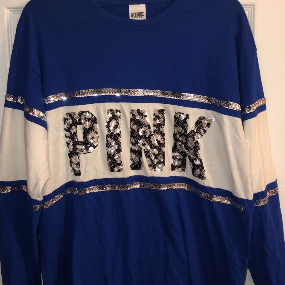 Victoria secret sparkle cheetah long sleeve tee